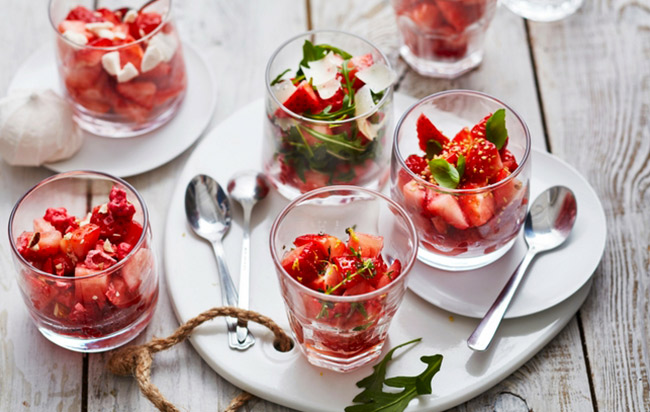 Recettes de verrines aux fraises