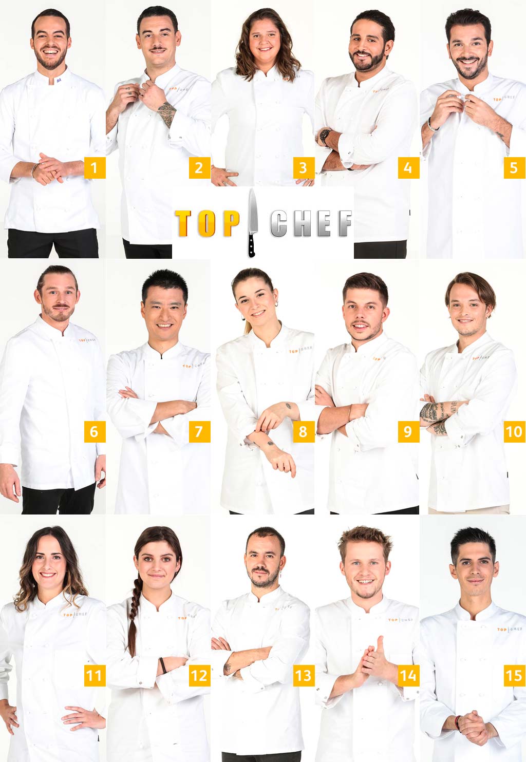 15 candidats top chef 2021