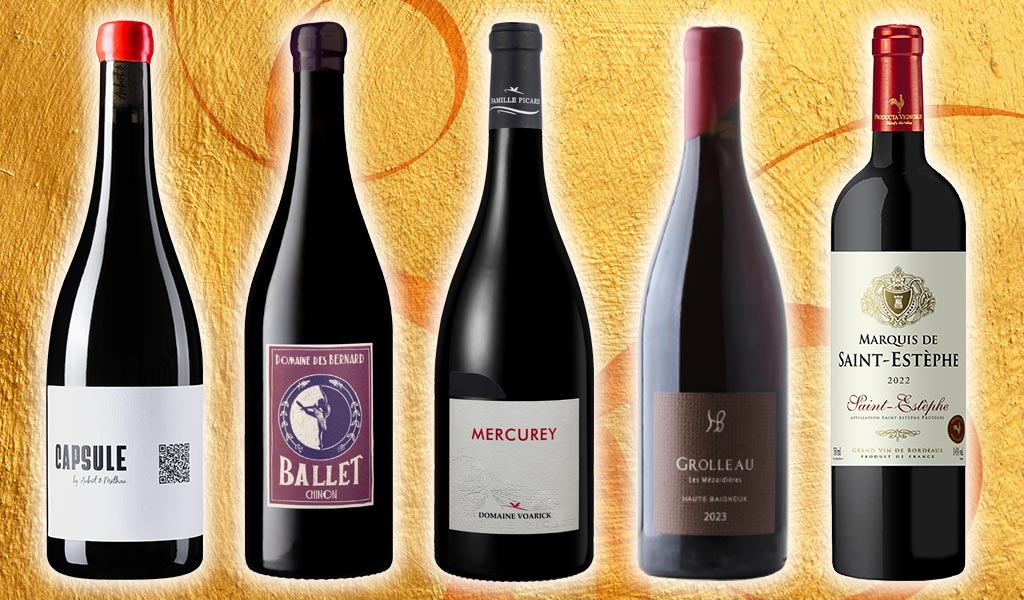 5 vins rouges de fête