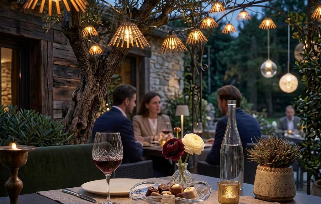 éclairage de table restaurant